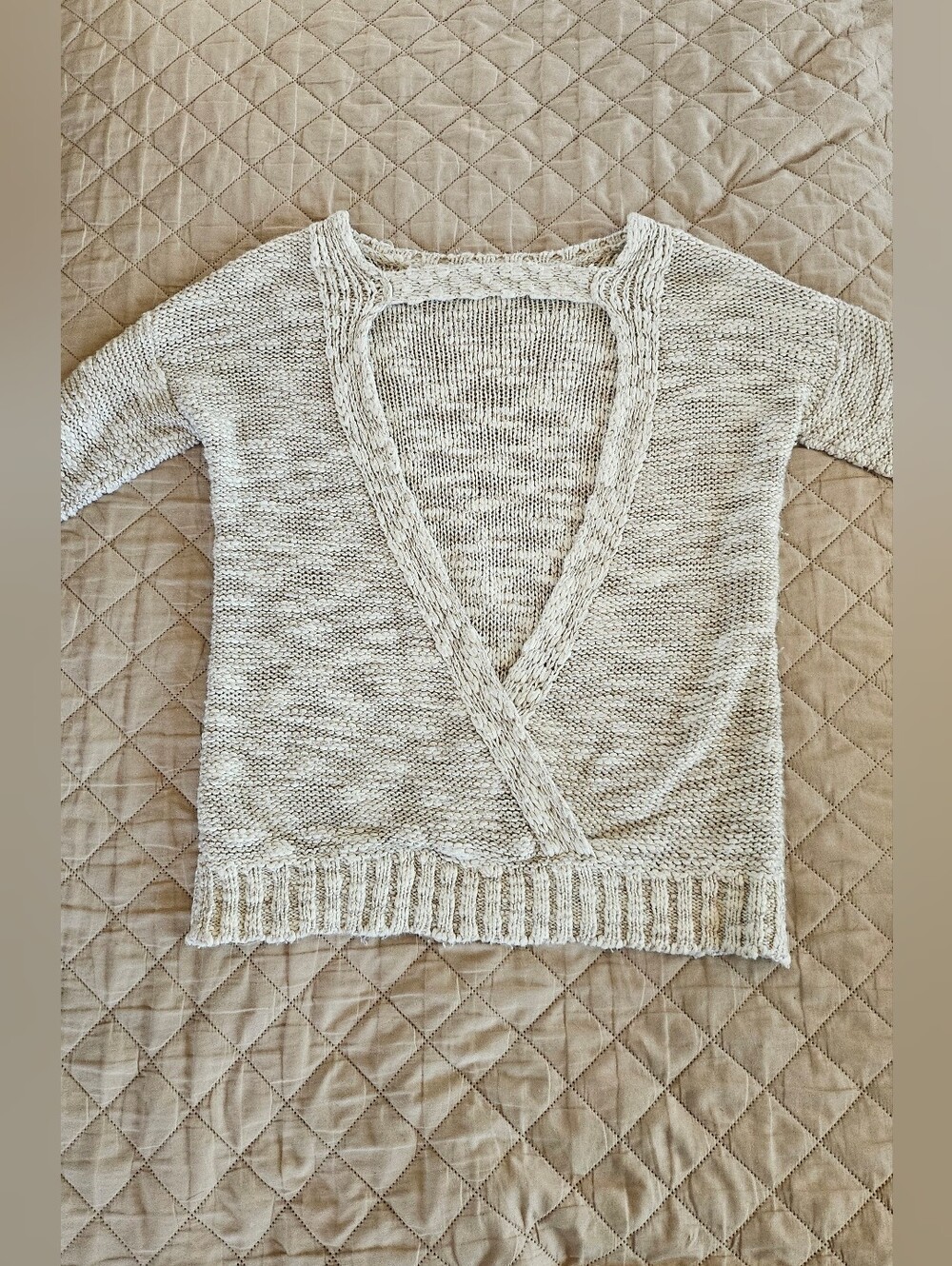 Unique beige sweater, brand is Forever 21, women's size medium